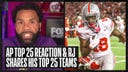 RJ Young reacts to the AP Poll and shares his top 25 teams after madness in week 8 | No. 1 CFB Show