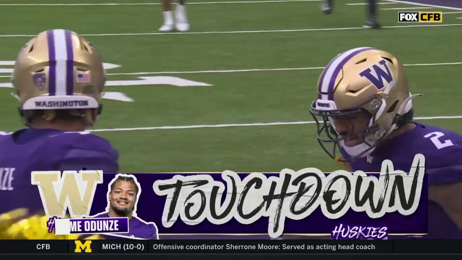 Michael Penix Jr. finds Rome Odunze for a 33-yard TD as Washington regains the lead vs. Utah