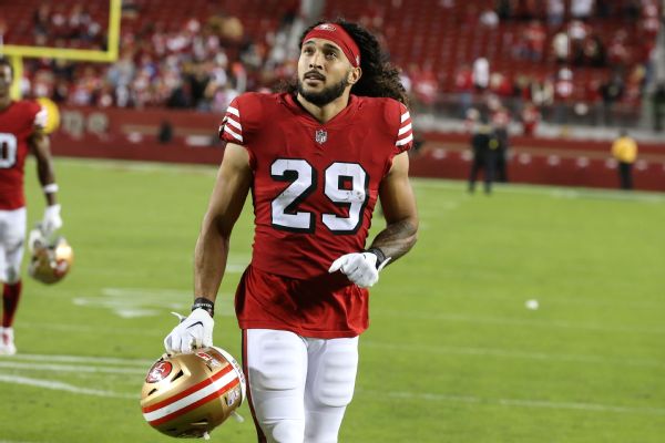 49ers All-Pro safety Hufanga (knee) exits early