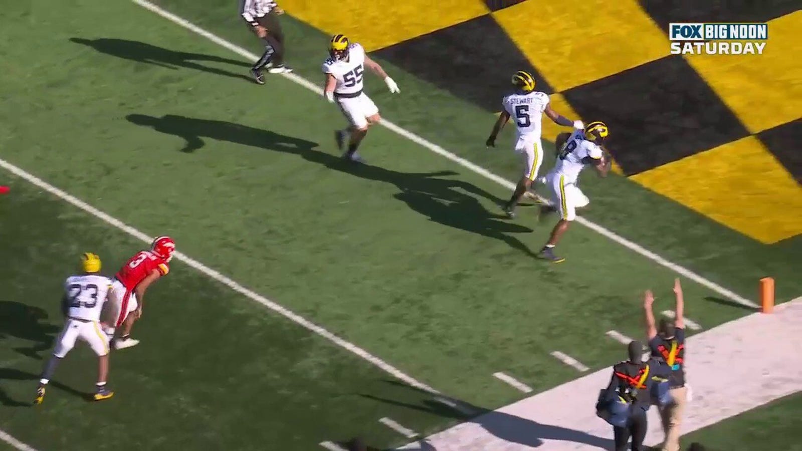 Michigan's Derrick Moore recovers a fumble and scores!