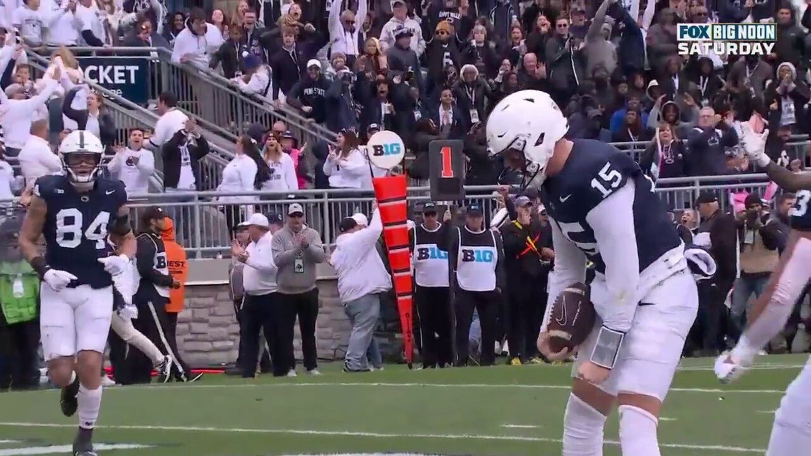 Penn State's Drew Allar scrambles for an 11-yard TD