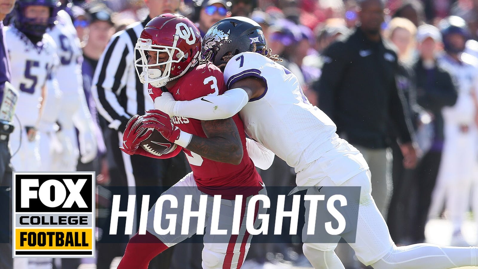 TCU Horned Frogs vs. No. 13 Oklahoma Sooners Highlights | CFB on FOX