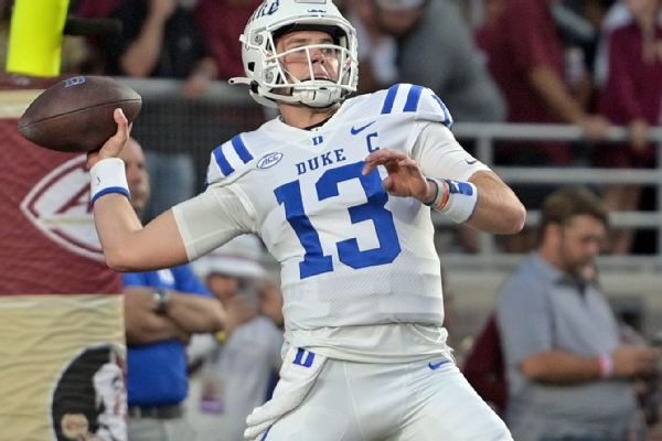 Duke quarterback Leonard enters transfer portal