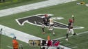 Jessie Bates III snags a 92-yard pick-six to give Falcons a 7-3 lead over Saints