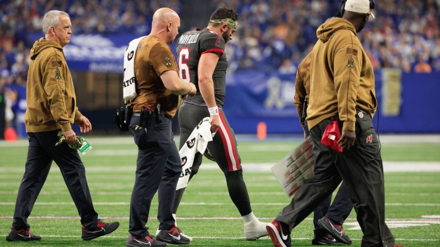 Mayfield set for MRI after toughing out Bucs' loss