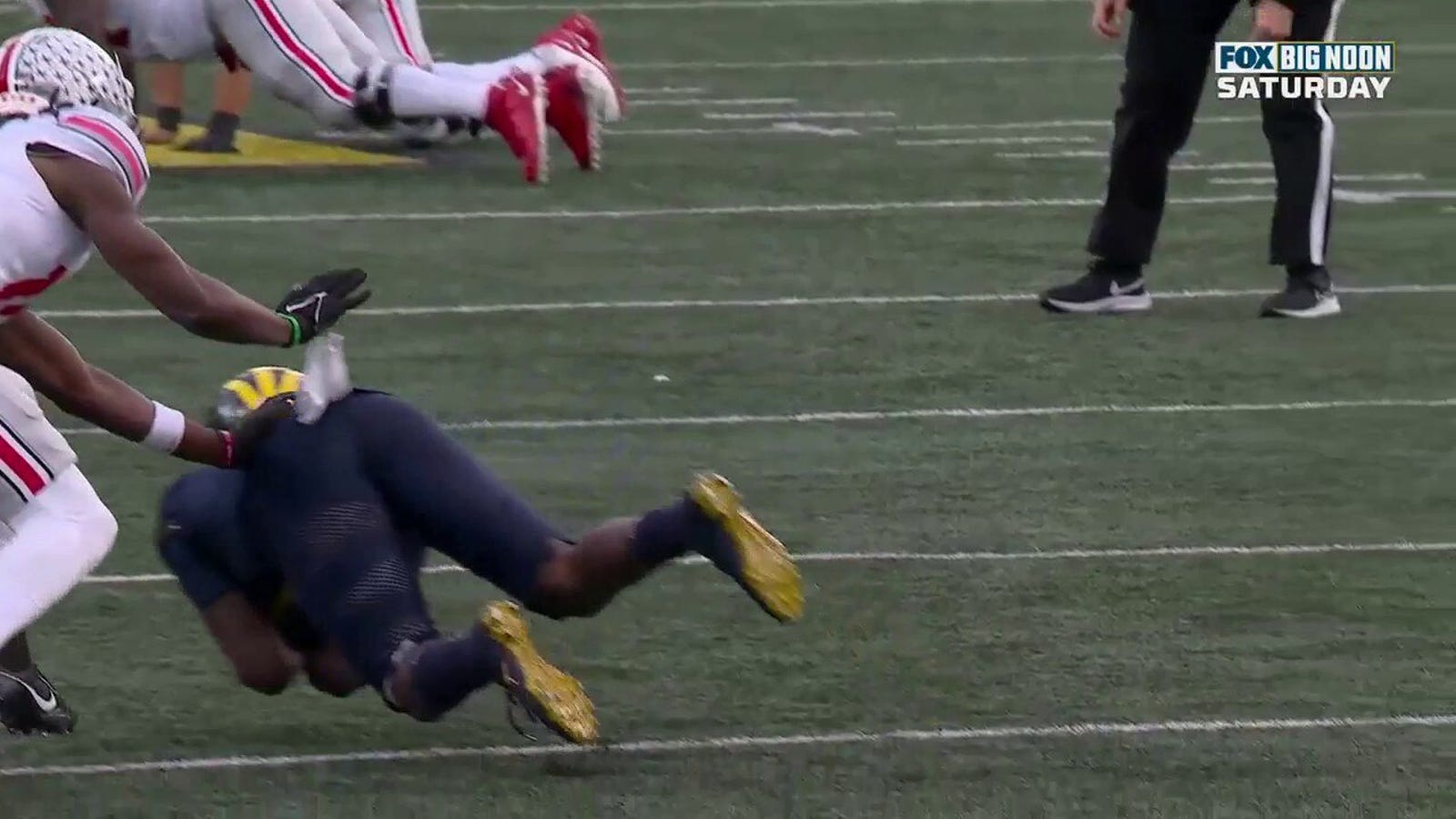 Rod Moore picks off Ohio State’s Kyle McCord, sealing Michigan’s third straight victory in The Game