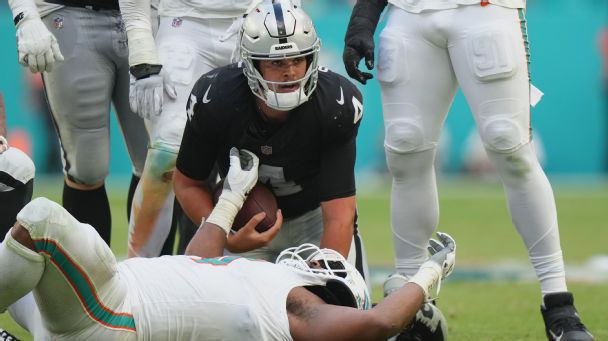 Raiders trying to work through rookie quarterback Aidan O'Connell's growing pains