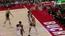 Roddy Gayle throws down a two-handed jam, extending Ohio State's lead over Western Michigan