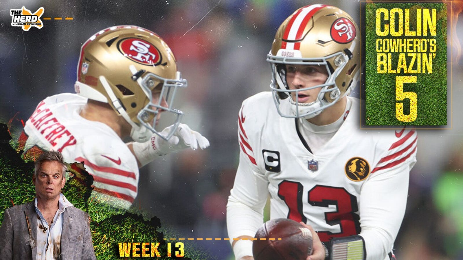 Blazin' 5: 49ers avenge Eagles, Jets upset Falcons in Colin's Week 13 picks