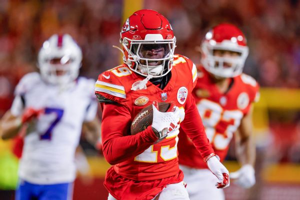 Chiefs WR Toney (hip) out for 2nd straight game