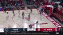 Daniss Jenkins finds Chris Ledlum with a slick pass who scores, extending St. John's lead vs. Xavier