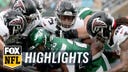 Falcons' defense comes up with four forced fumbles and a pick in narrow 13-8 victory over Jets