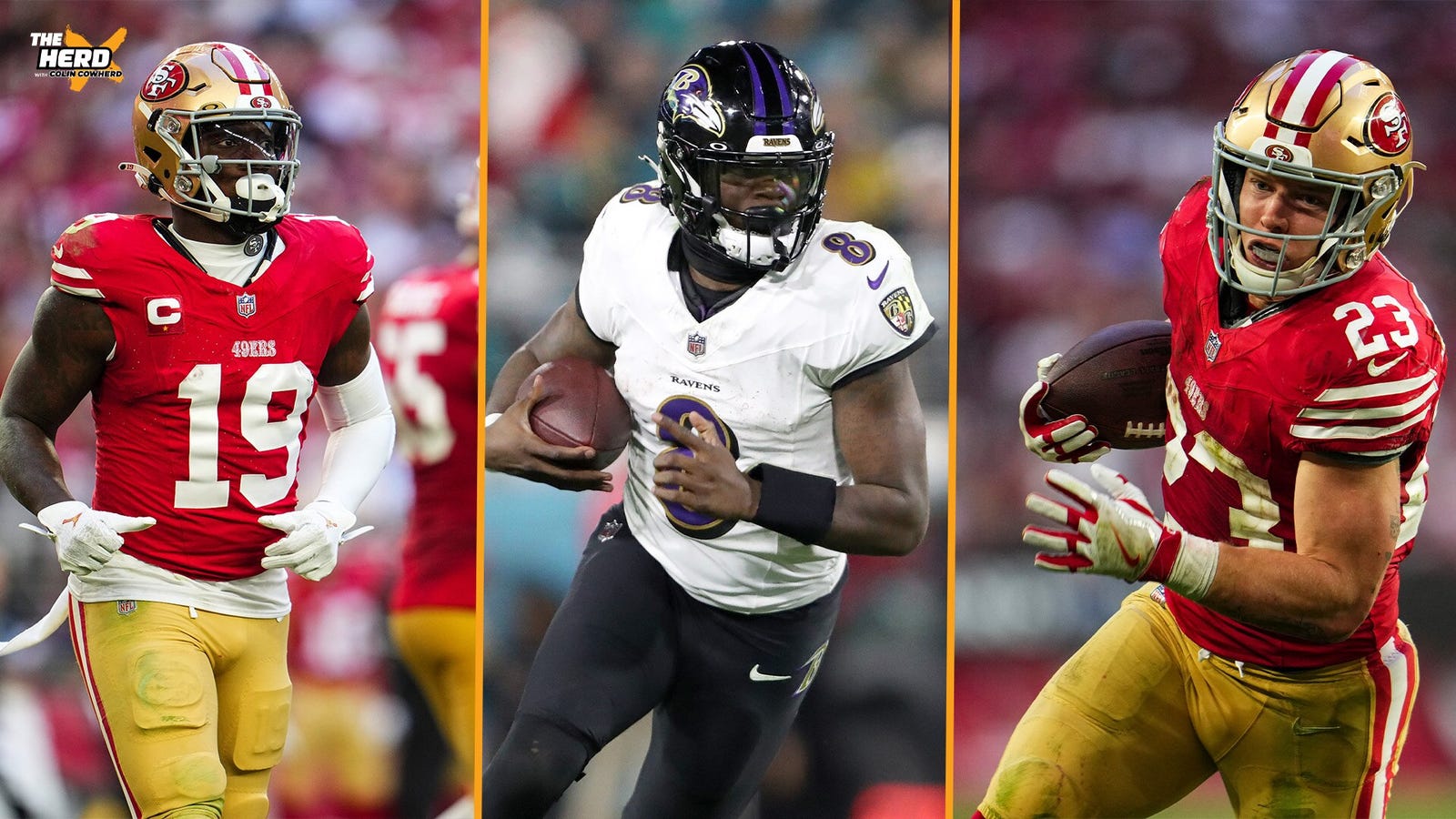 McCaffrey, Lamar, Deebo highlight Colin's Top 10 players in Ravens-49ers 