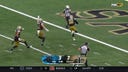 Saints' D'Marco Jackson scores a touchdown after Nephi Sewell blocks Panthers' punt | NFL Highlights