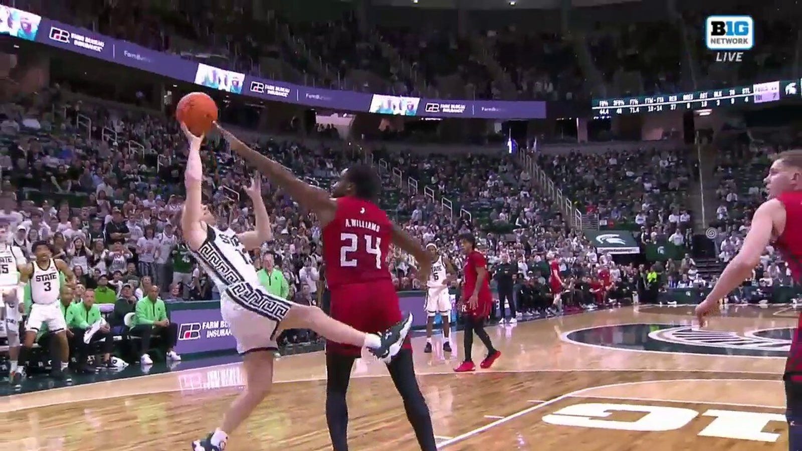 Steven Izzo, son of Tom, scores his first field goal for Michigan State