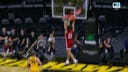 Nebraska's Josiah Allick takes it coast-to-coast for a two-handed slam that shrinks Iowa's lead