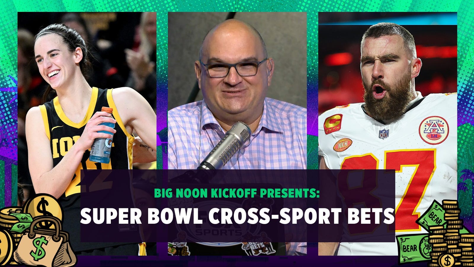 Best Super Bowl cross-sport prop bets ft. Travis Kelce and Caitlin Clark 