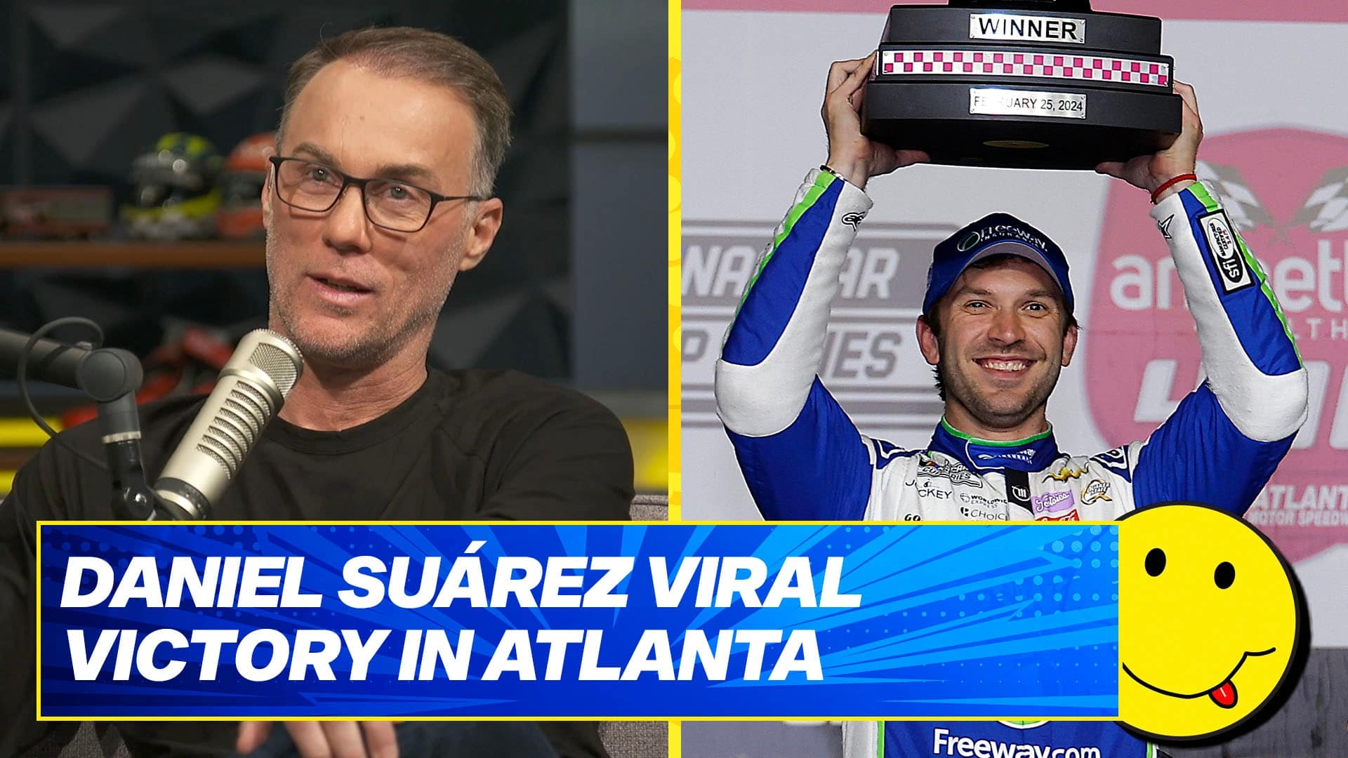 Daniel Suárez’s photo finish in Atlanta reactions | Harvick Happy Hour ...