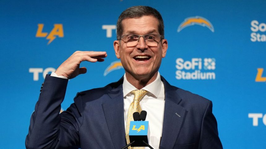 Harbaugh's goal: 'Multiple' titles for Chargers
