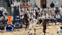 Terrence Shannon finishes a Euro step layup to help Illinois take a 48-41 lead over Penn State at halftime