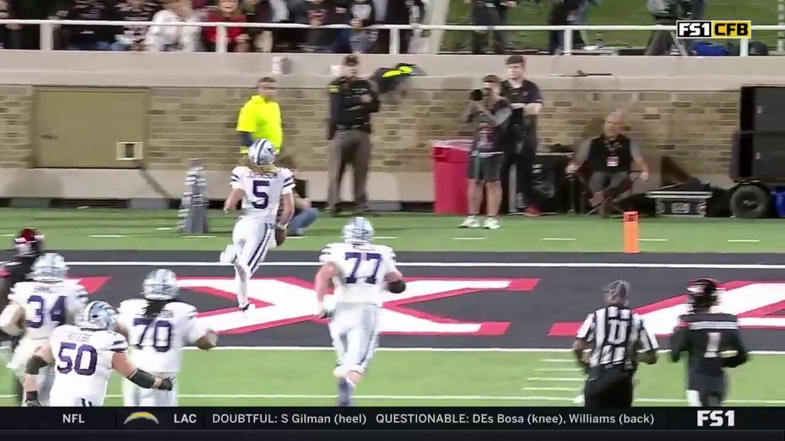 Avery Johnson puts on the jets for a 30-yard touchdown as Kansas State grabs the lead over Texas Tech