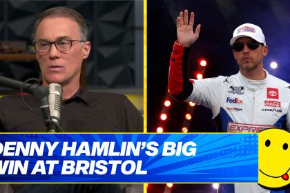 Denny Hamlin earns 4th career victory at Bristol, Kevin Harvick reacts | Harvick Happy Hour