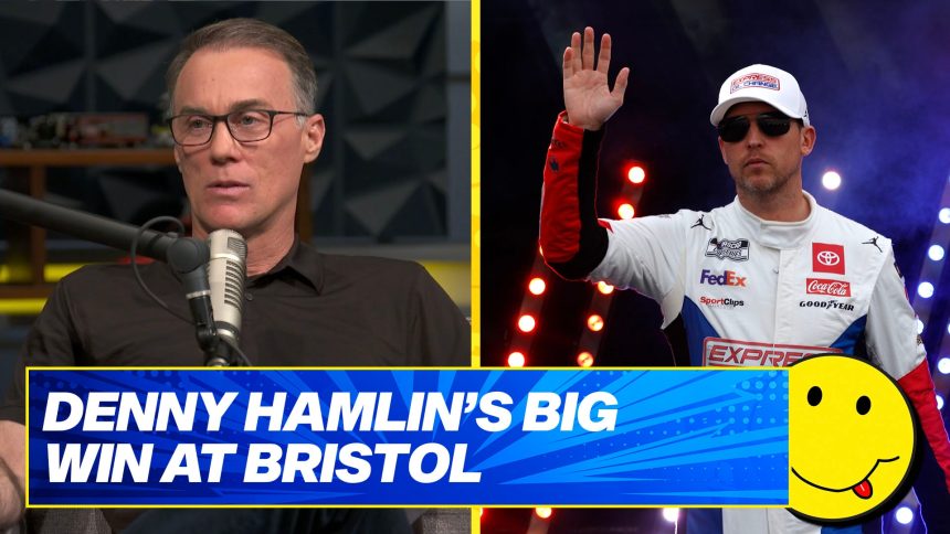 Denny Hamlin earns 4th career victory at Bristol, Kevin Harvick reacts | Harvick Happy Hour