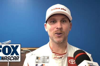 Denny Hamlin on difference with heavy-duty lug nut gun last week | NASCAR on FOX