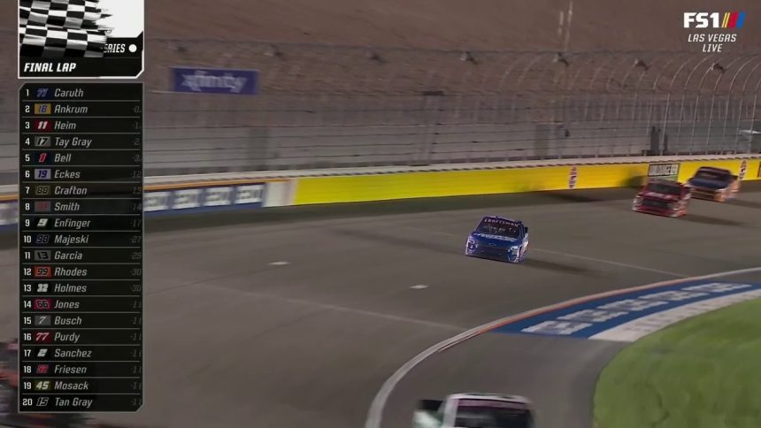 FINAL LAPS: Rajah Caruth wins the Victoria's Voice Foundation 200 to secure his FIRST Truck Series win | NASCAR on FOX