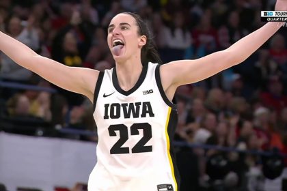Iowa's Caitlin Clark drains a 3-pointer to break the NCAA Division I record for 3-pointers made in a season