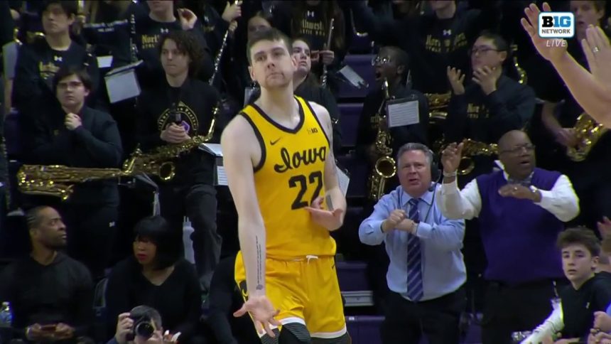 Iowa's Patrick McCaffery splashes home clutch 3-pointer to seal 87-80 victory over Northwestern