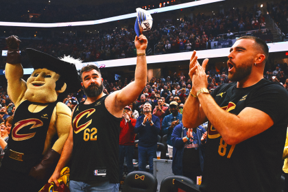 Jason Kelce's retirement so far: Time with Travis, a flaming table jump and an NBA game