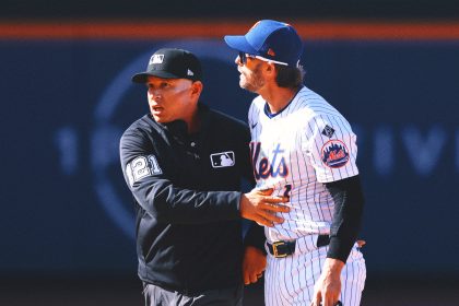 Jeff McNeil, Rhys Hoskins get heated after hard slide in Brewers-Mets opener