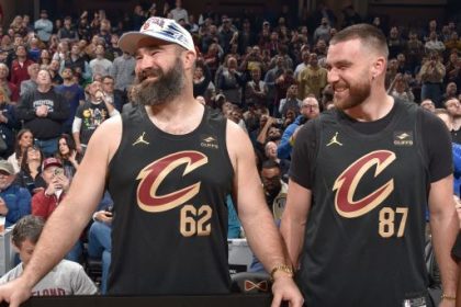 Kelce brothers attend Cavs game for their bobblehead night