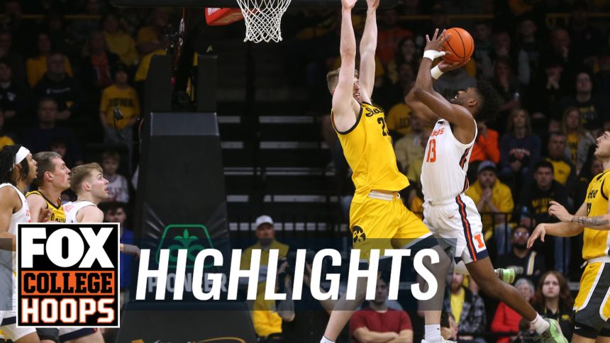 No. 12 Illinois Fighting Illini vs. Iowa Hawkeyes Highlights | CBB on FOX