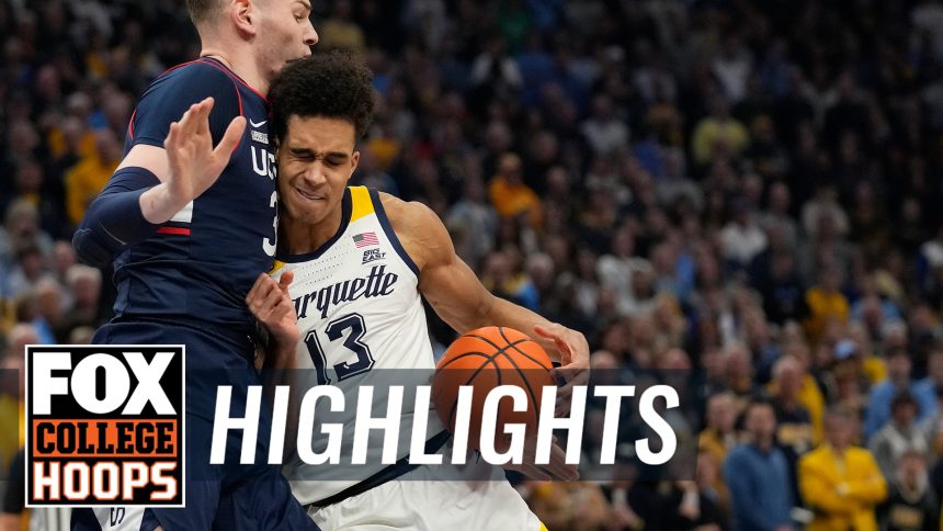 No. 2 UConn Huskies vs. No. 8 Marquette Golden Eagles Highlights | CBB on FOX