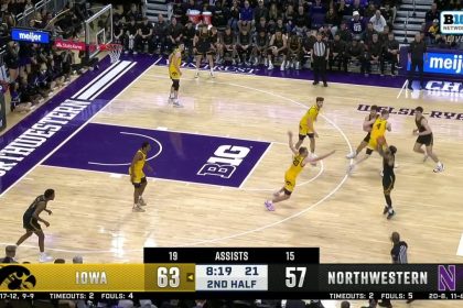 Northwestern's Boo Buie drills fifth 3-pointer to shrink Iowa's lead to three