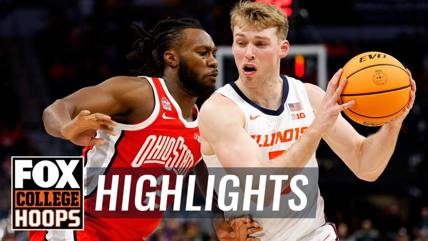 Ohio State Buckeyes vs. Illinois Fighting Illini 2024 Big Ten Tournament Highlights | CBB on FOX