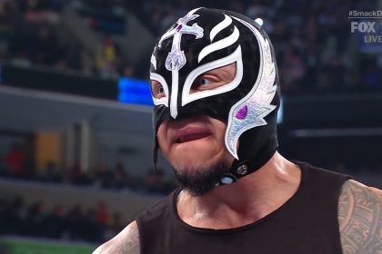 Rey Mysterio to Santos Escobar, “I will slap that stupid, arrogant smile off your face!”