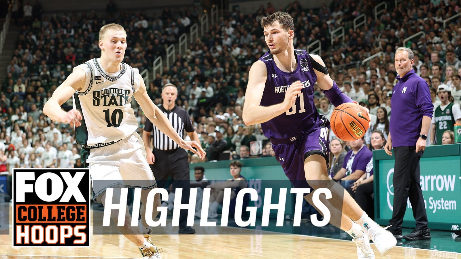 Northwestern Wildcats vs. Michigan State Spartans Highlights | CBB on FOX 