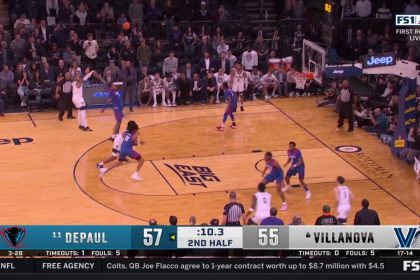 Villanova's Justin Moore drills a CLUTCH 3-pointer to seal the game against DePaul and advance in the Big East Tournament