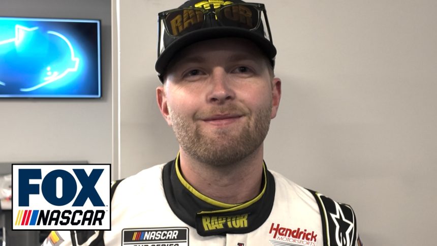 Williams Byron on Rudy Fugle keeping beer can that got stuck on his car | NASCAR on FOX