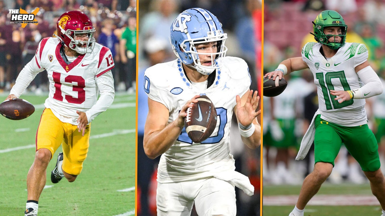 Colin's QB comps: Caleb-Mahomes, Bo Nix-Brees, Drake Maye-Justin Herbert 