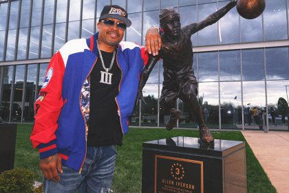 76ers unveil Allen Iverson sculpture alongside Julius Erving, Wilt Chamberlain