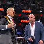 Cody Rhodes’ first entrance as Universal Champion, Triple H declares “Best WrestleMania EVER!”