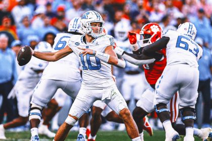 Former North Carolina QB Drake Maye discusses visits with Giants, Commanders