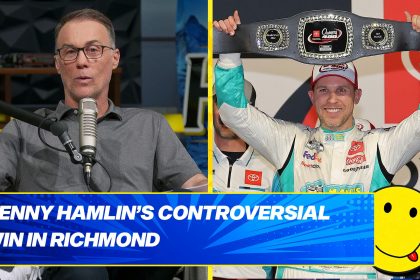 Kevin Harvick reacts to the controversial finish at Richmond: Did Hamlin jump the final restart?