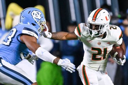 Miami's leading rusher Parrish Jr. enters portal