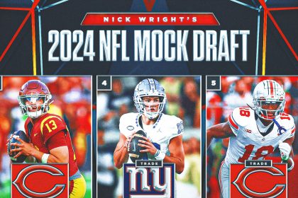 NFL mock draft: Nick Wright has Bears pair Caleb Williams, Marvin Harrison Jr.