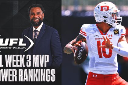 Stallions QB Adrian Martinez and Defenders QB Jordan Ta’amu shake up RJ's UFL MVP Rankings | No. 1 CFB Show